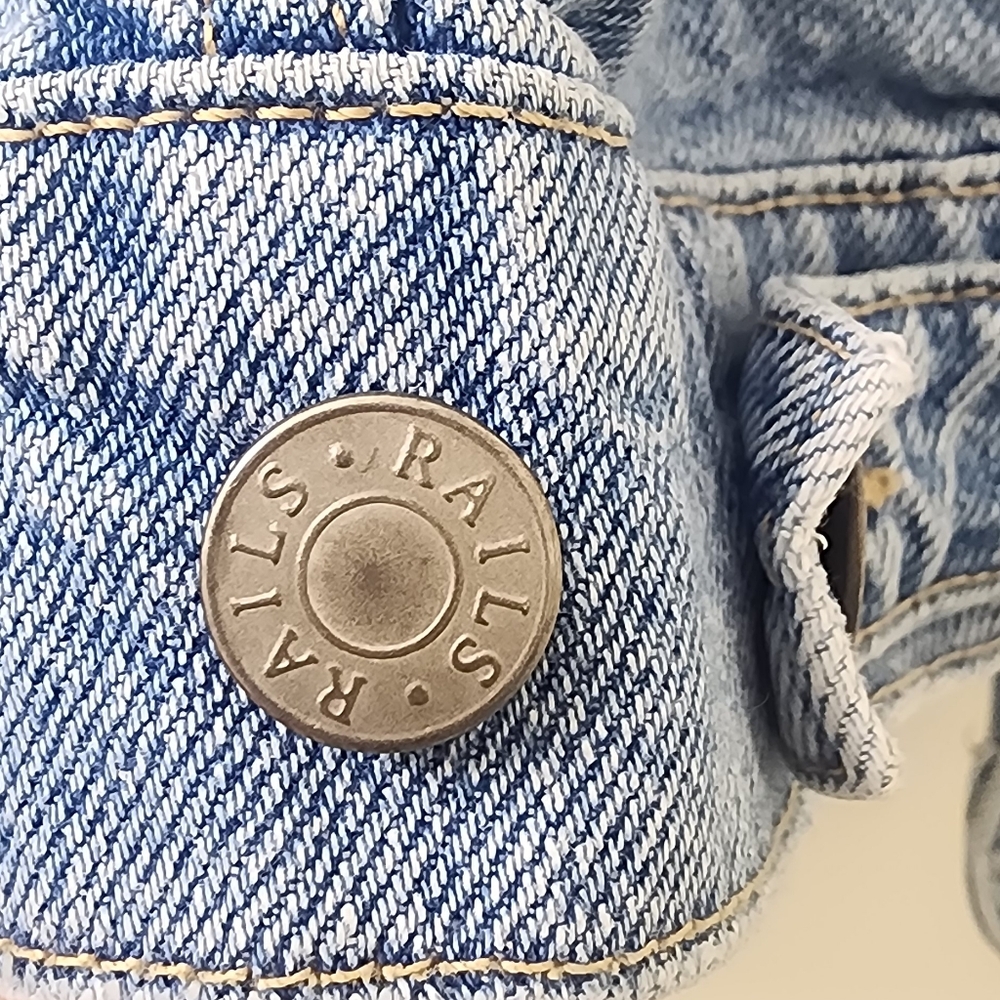 Rails Light Blue Denim Jacket - Classic Trucker Style, Size Small. - Picture 8 of 8